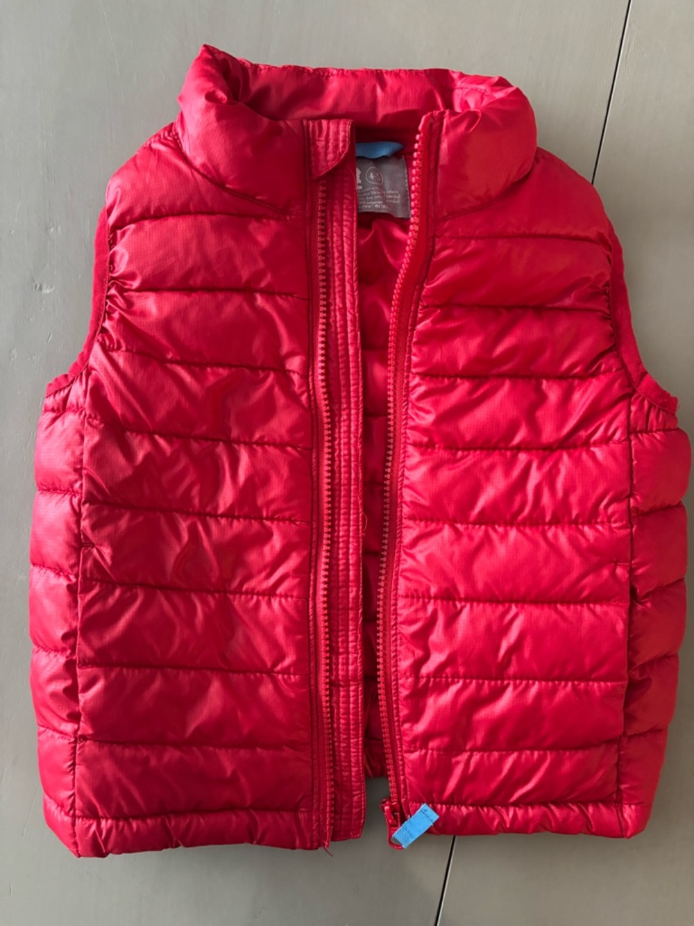 Primary Bright Red Quilted Puffer Vest for Kids — Great condition!